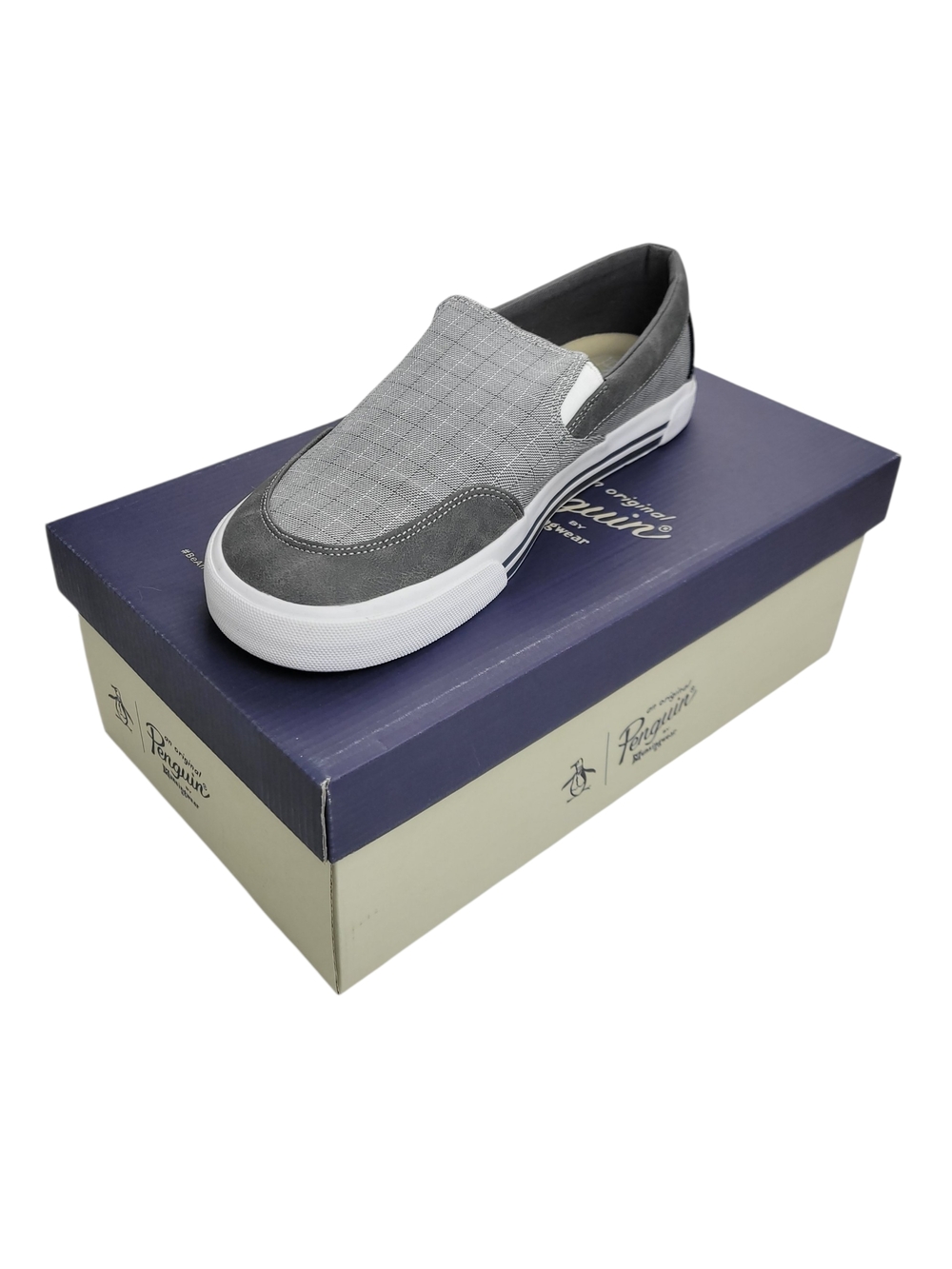 New Original Penguin Novo Slip-On Sneakers/Loafers Grey Men 10.5